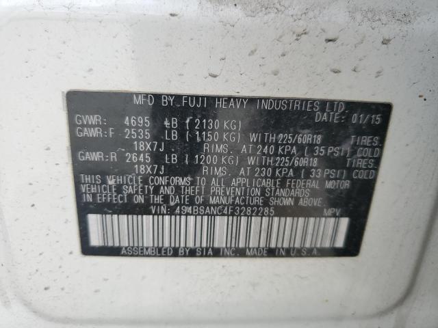 2015 SUBARU OUTBACK 2. - 4S4BSANC4F3282285