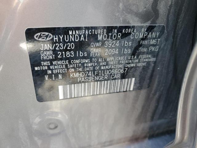 2020 HYUNDAI ELANTRA SE KMHD74LF1LU066067