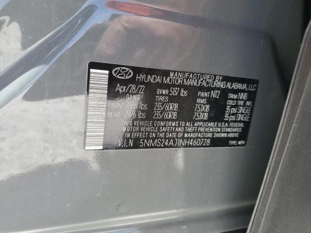 2022 HYUNDAI SANTA FE SEL - 5NMS24AJ1NH460728