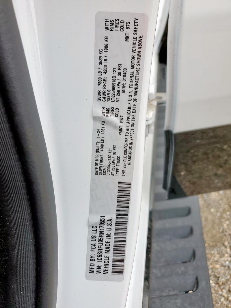 2024 RAM 1500 TRX 1C6SRFU95RN170551