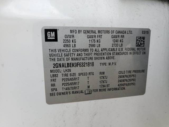 2015 CHEVROLET EQUINOX LT - 2GNALBEK9F6321818