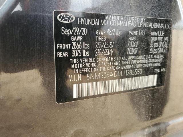 2020 HYUNDAI SANTA FE S - 5NMS33AD0LH285550