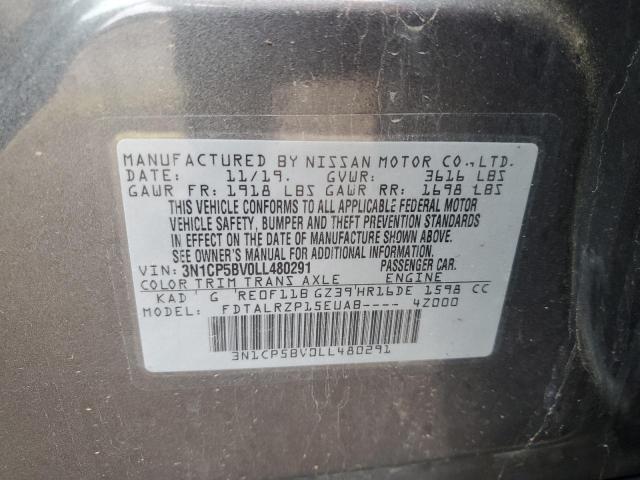 2020 NISSAN KICKS S 3N1CP5BV0LL480291
