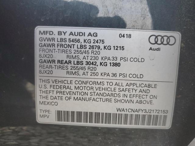 2018 AUDI Q5 PRESTIG - WA1CNAFY3J2172153