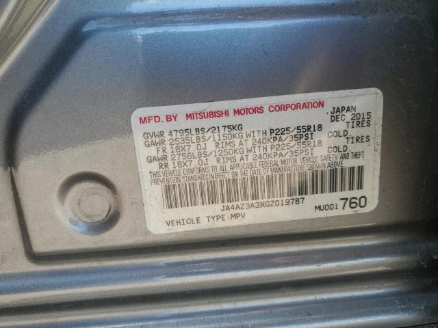 2016 MITSUBISHI OUTLANDER - JA4AZ3A3XGZ019787