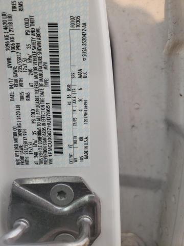 2017 FORD ESCAPE SE - 1FMCU0GD7HUD78651