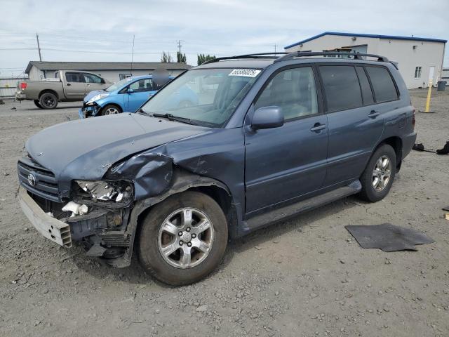 TOYOTA HIGHLANDER 2004 blue  gas JTEEP21A640050603 photo #1