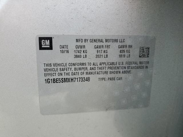 2017 CHEVROLET CRUZE LT - 1G1BE5SMXH7173348