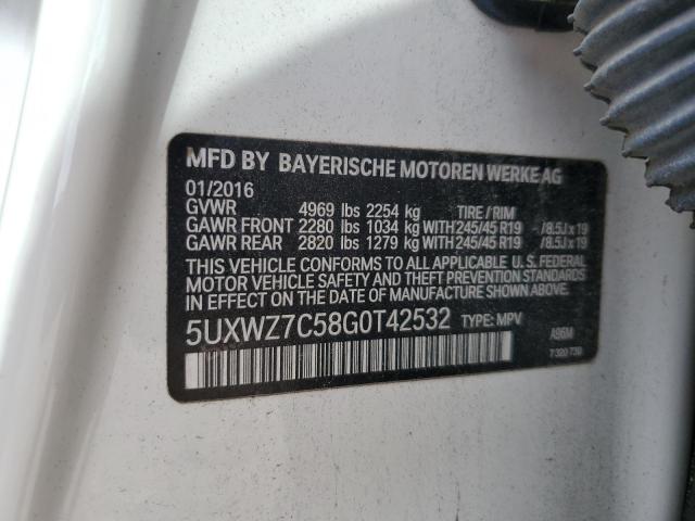 2016 BMW X3 SDRIVE2 - 5UXWZ7C58G0T42532