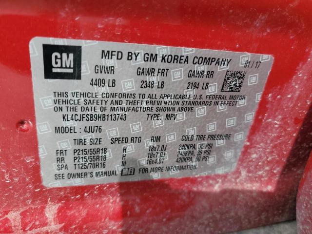 2017 BUICK ENCORE PRE - KL4CJFSB9HB113743