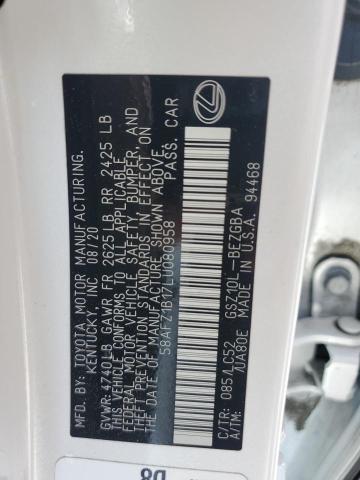 2020 LEXUS ES 350 ULT 58AFZ1B17LU080958