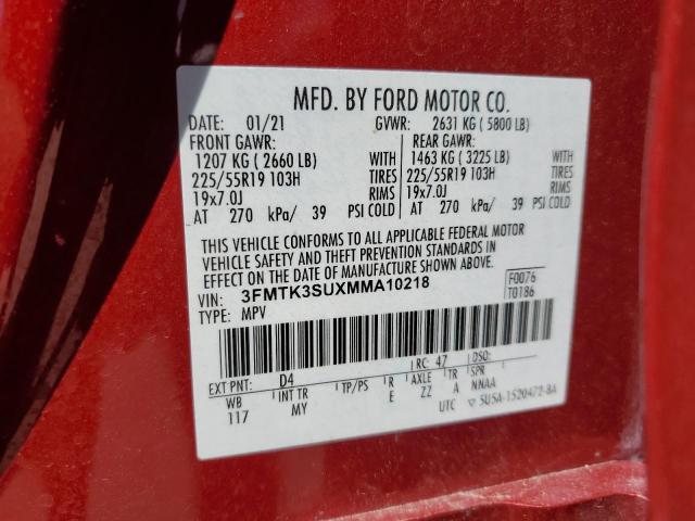2021 FORD MUSTANG MA - 3FMTK3SUXMMA10218
