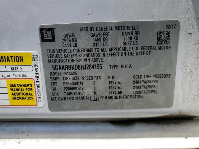 2017 BUICK ENCLAVE - 5GAKRBKD8HJ284155