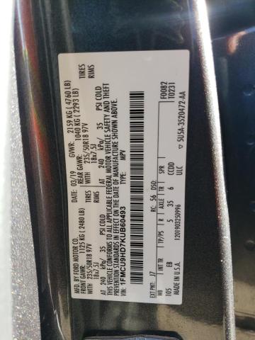 2019 FORD ESCAPE SEL - 1FMCU9HD7KUB60493