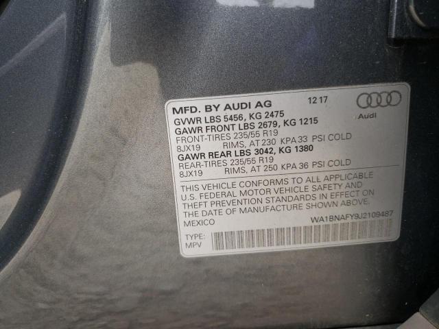 2018 AUDI Q5 PREMIUM - WA1BNAFY9J2109487