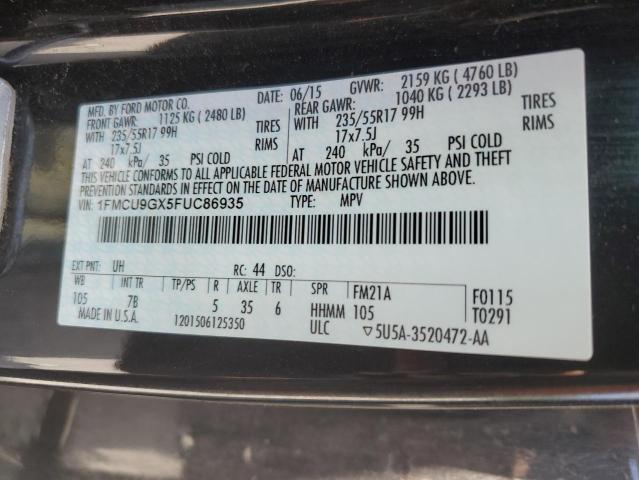 2015 FORD ESCAPE SE - 1FMCU9GX5FUC86935