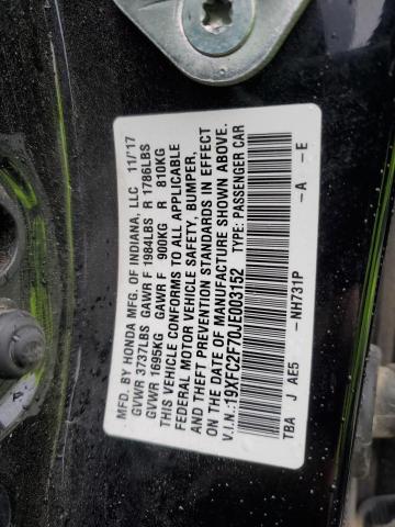 2018 HONDA CIVIC EX - 19XFC2F70JE003152