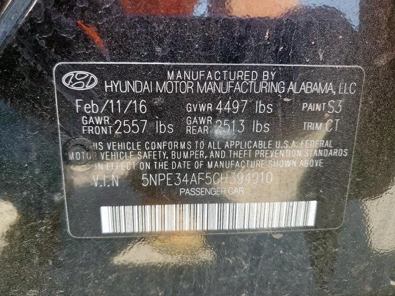 2016 HYUNDAI SONATA SPO - 5NPE34AF5GH394910