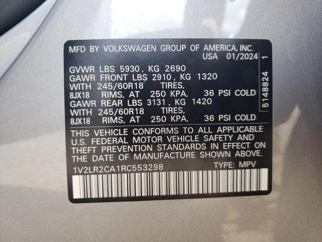 2024 VOLKSWAGEN ATLAS SE 1V2LR2CA1RC553298