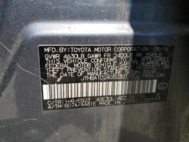 2016 LEXUS IS 200T JTHBA1D24G5030119