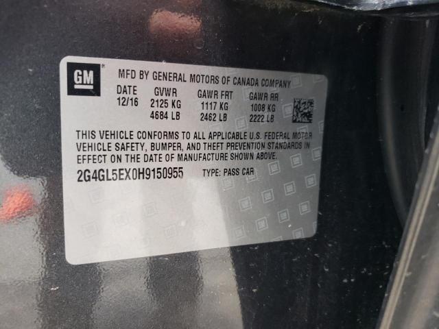 2017 BUICK REGAL SPOR 2G4GL5EX0H9150955