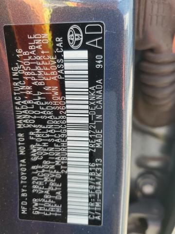 2016 TOYOTA COROLLA L - 2T1BURHE9GC682605