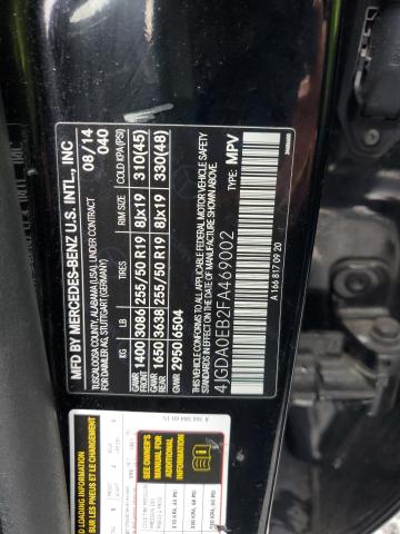 2015 MERCEDES-BENZ ML 250 BLU 4JGDA0EB2FA469002