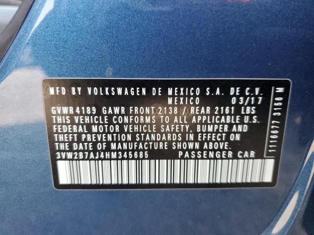 2017 VOLKSWAGEN JETTA S - 3VW2B7AJ4HM345685