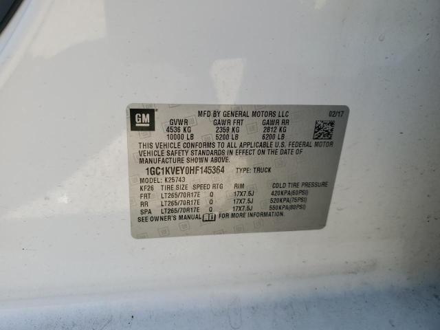 2017 CHEVROLET SILVERADO - 1GC1KVEY0HF145364
