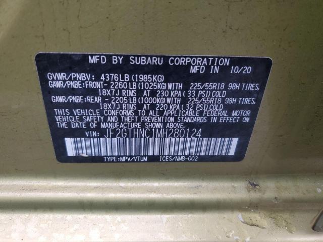2021 SUBARU CROSSTREK - JF2GTHNC1MH280124