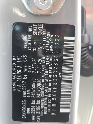2025 KIA TELLURIDE 5XYP3DGC2SG612002
