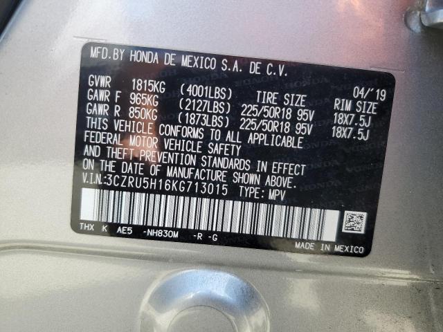 2019 HONDA HR-V SPORT - 3CZRU5H16KG713015