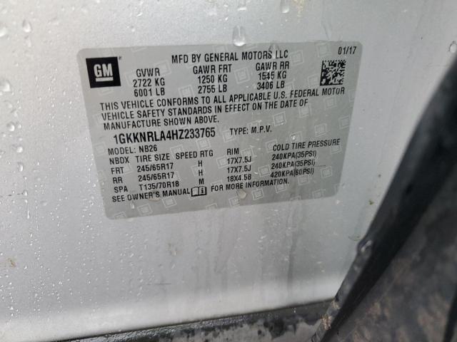 2017 GMC ACADIA SLE 1GKKNRLA4HZ233765