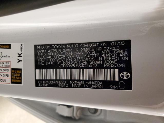 2025 TOYOTA PRIUS LE - JTDADABU5S3025542
