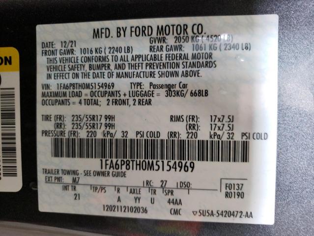 2021 FORD MUSTANG - 1FA6P8TH0M5154969