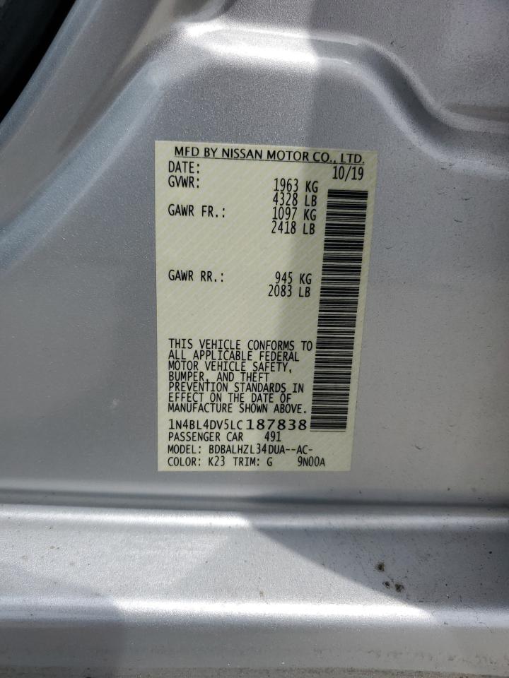 Lot #3234504061 2020 NISSAN ALTIMA SV