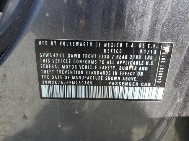 2015 VOLKSWAGEN JETTA BASE 3VW2K7AJ6FM280769