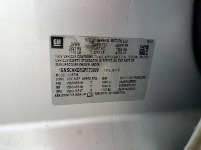 2016 CHEVROLET TAHOE C150 1GNSCAKC8GR173999