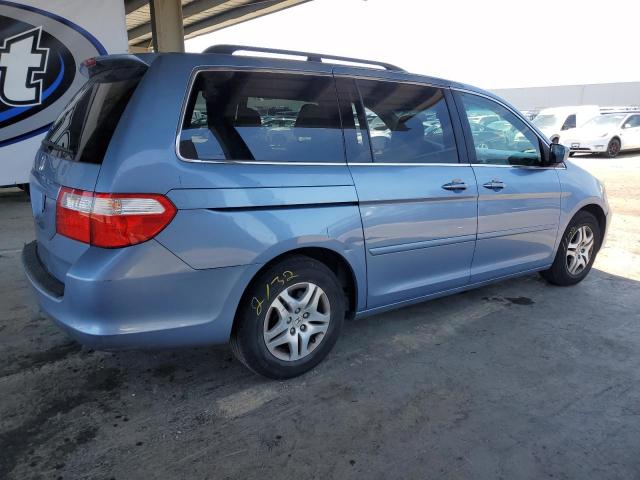 HONDA ODYSSEY EX 2007 blue sports v gas 5FNRL38647B077250 photo #4