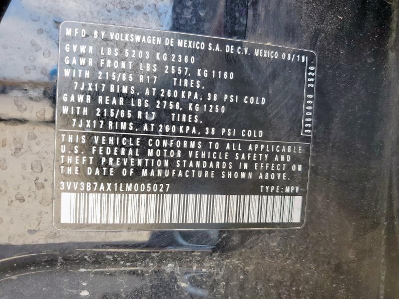 2020 VOLKSWAGEN TIGUAN SE - 3VV3B7AX1LM005027