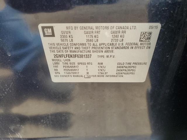 2015 CHEVROLET EQUINOX - 2GNFLFEK0F6381337