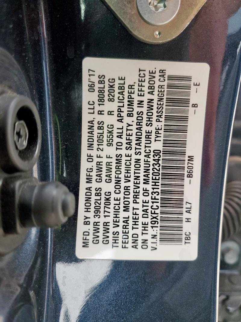 2017 HONDA CIVIC EX 19XFC1F31HE023430