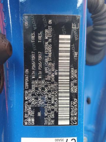 2019 TOYOTA 4RUNNER SR - JTEBU5JR1K5610787