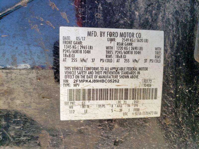 2017 FORD EDGE SEL - 2FMPK4J89HBC05262