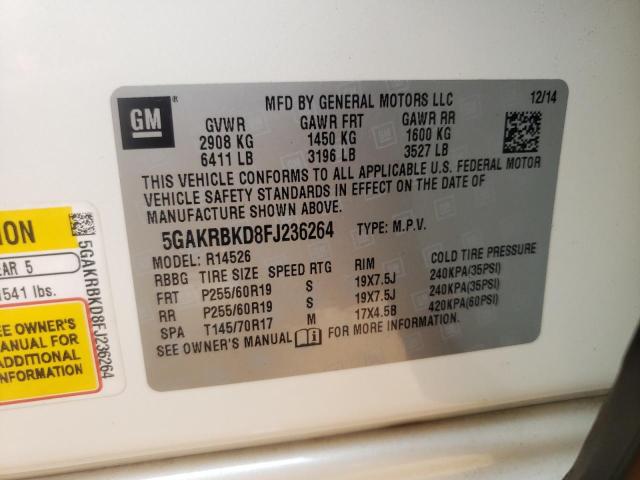 2015 BUICK ENCLAVE - 5GAKRBKD8FJ236264