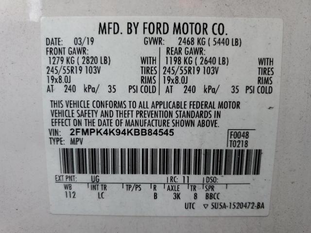 2019 FORD EDGE TITAN 2FMPK4K94KBB84545