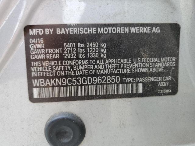 2016 BMW 550 I WBAKN9C53GD962850