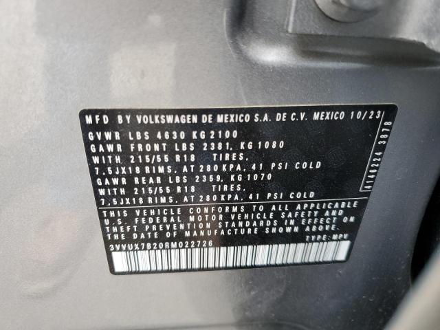 2024 VOLKSWAGEN TAOS SE 3VVUX7B20RM022726