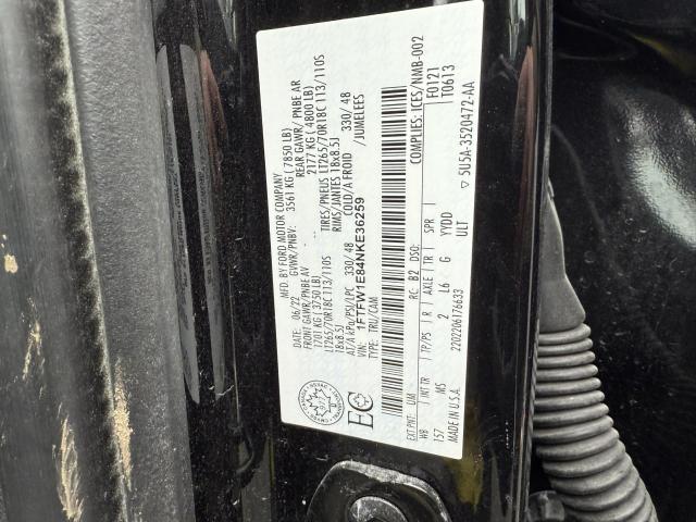2022 FORD F150 SUPER - 1FTFW1E84NKE36259