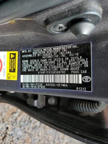 2016 TOYOTA CAMRY LE - 4T4BF1FK2GR580782